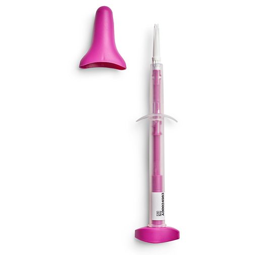 Evelyn brush with open cap against a white background